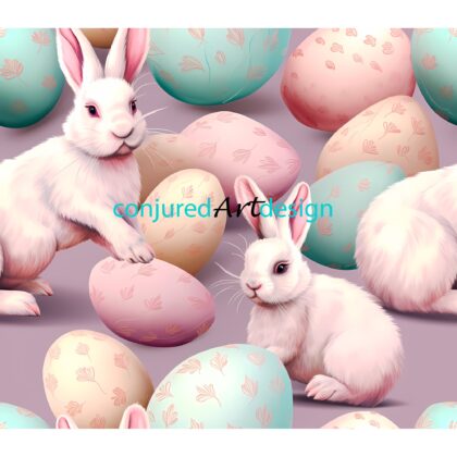 Seamless image of an Easter scene