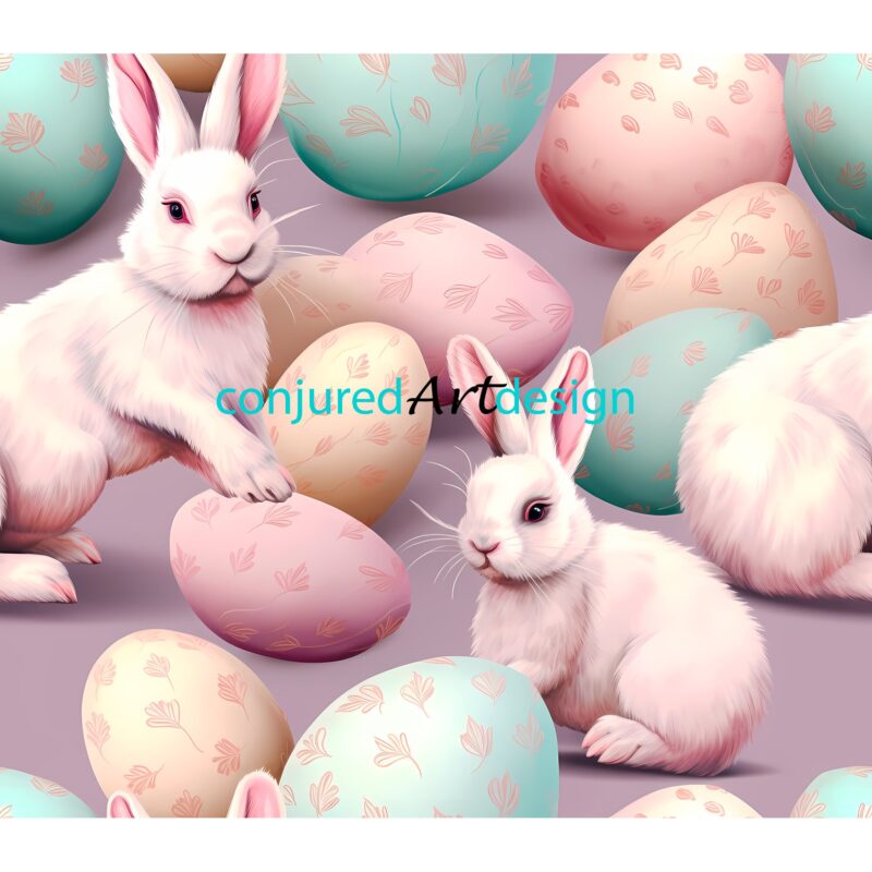 Seamless image of an Easter scene