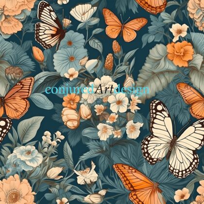 Seamless image of a butterfly pattern