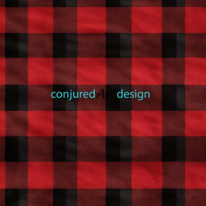 Seamless image of a red and black flannel pattern