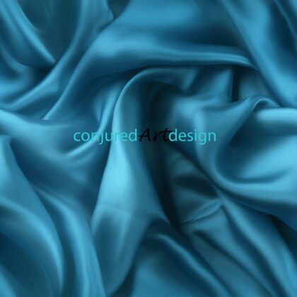 Seamless image of a blue silk pattern