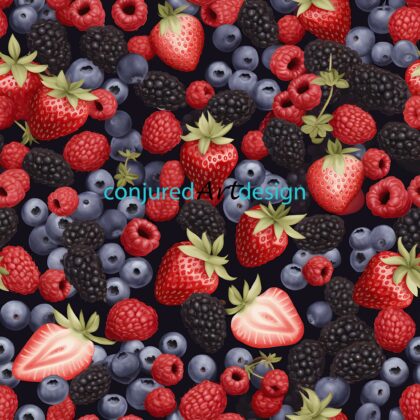 Seamless image of a fruit pattern