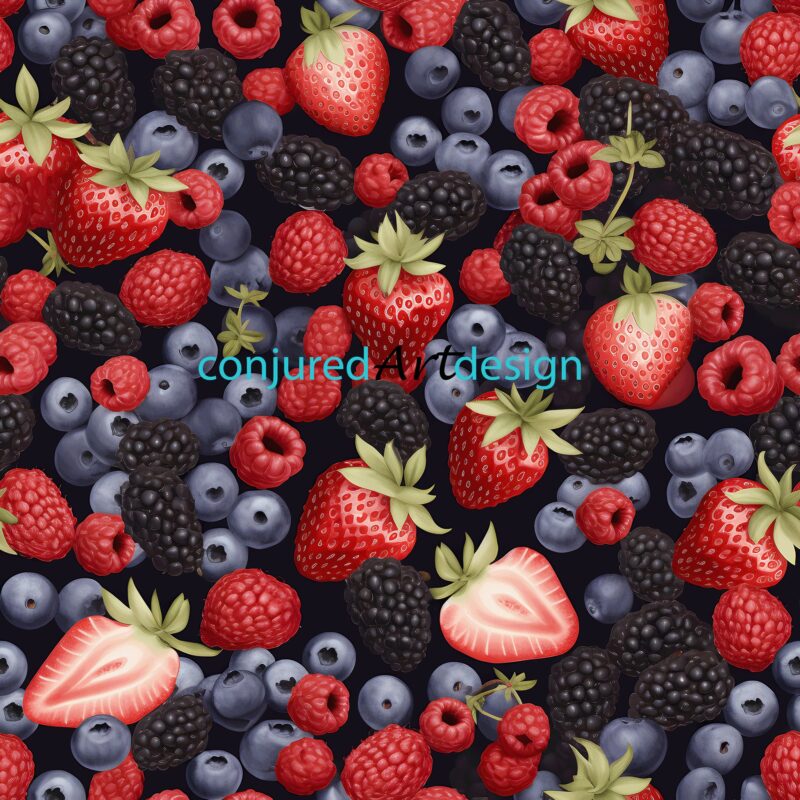Seamless image of a fruit pattern