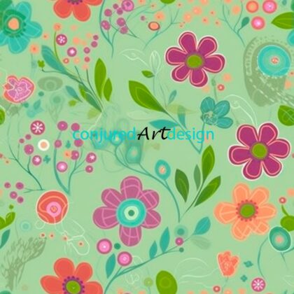 Seamless image of a Spring illustration