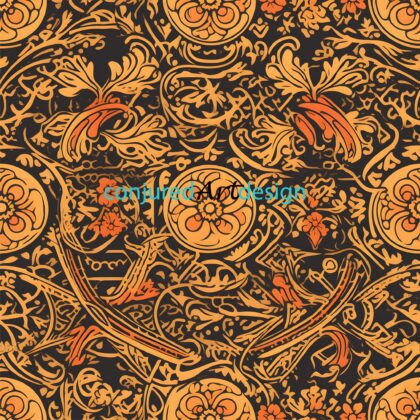 Seamless image of a Latin inspired wallpaper pattern