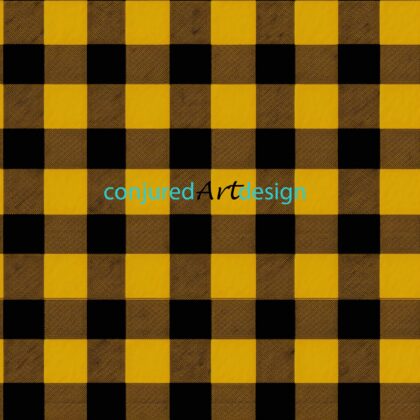 Seamless image of a yellow and black flannel pattern