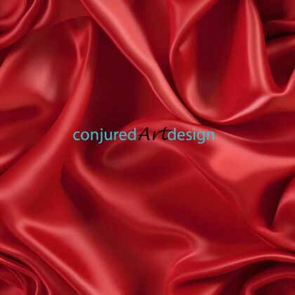 Seamless image of a red silk pattern