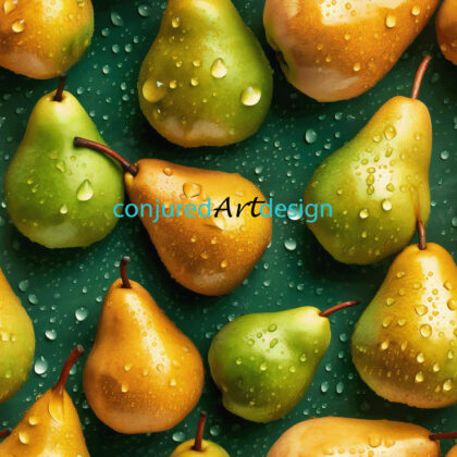 Seamless image of a pear pattern