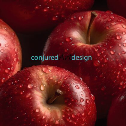 Seamless image of an apple pattern