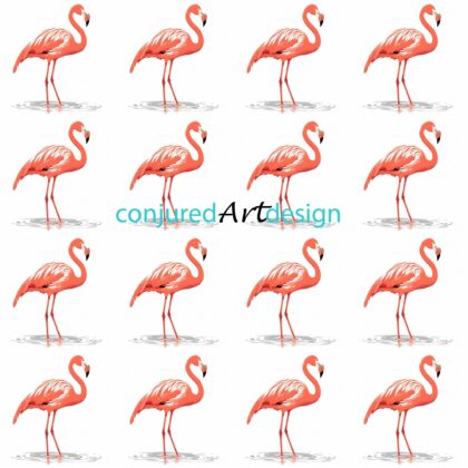 Seamless image of a flamingo pattern