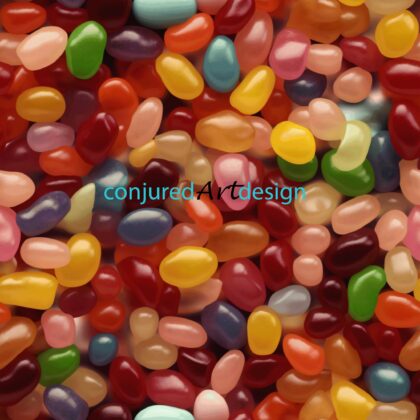 Seamless image of a jelly bean pattern