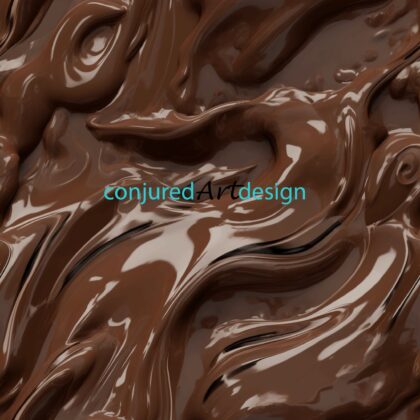 Seamless image of a melted chocolate pattern