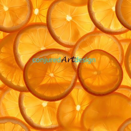 Seamless image of an oranges pattern