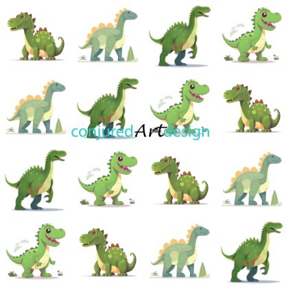 Seamless image of a baby dinosaur pattern