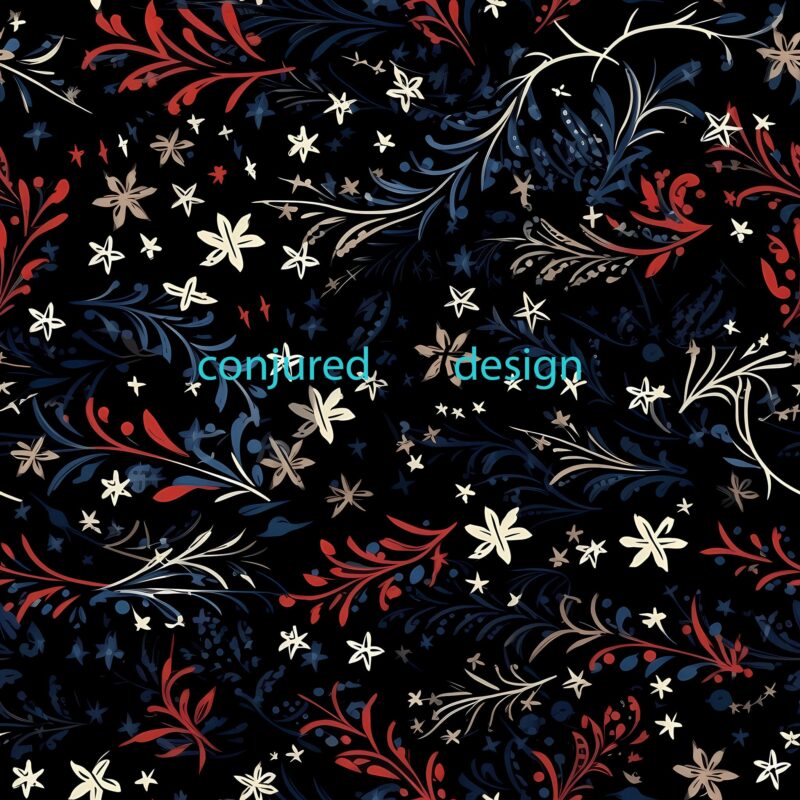 Seamless image of a July 4th pattern