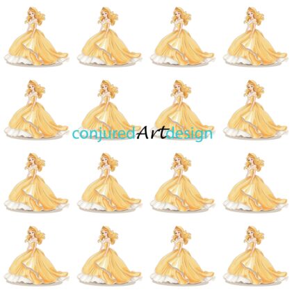 Seamless image of a princess pattern