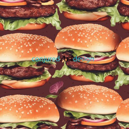 Seamless image of  a hamburger pattern
