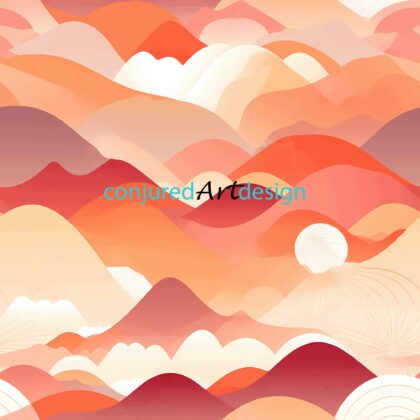 Seamless image of a sunrise pattern