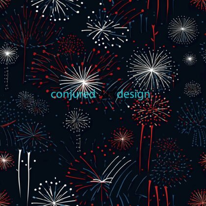 Seamless image of a July 4th pattern