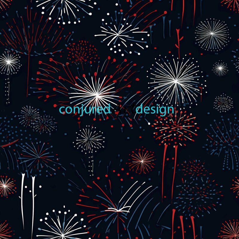 Seamless image of a July 4th pattern