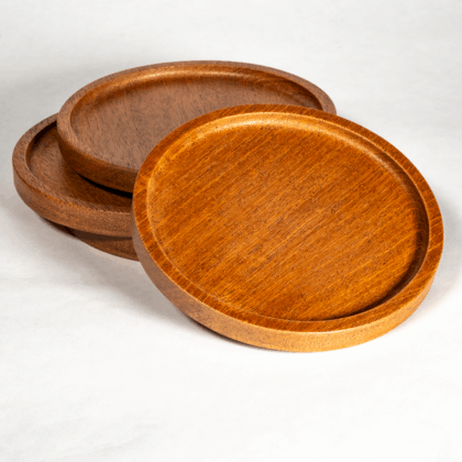 Round Coasters with Edge Rim