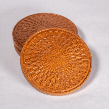 Round Coasters with Pattern